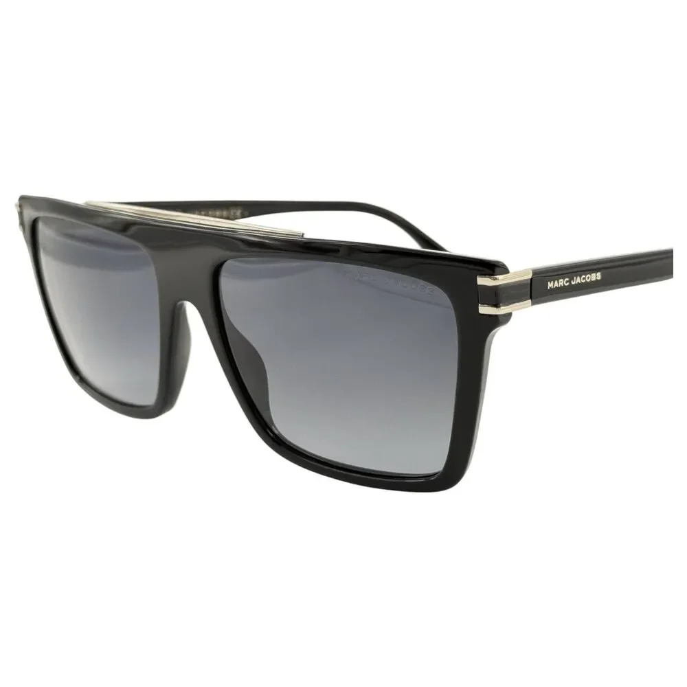 Marc Jacobs MARC 568S Mens Plastic Pilot Sunglass 80790 Black 58-17 Grey Grad